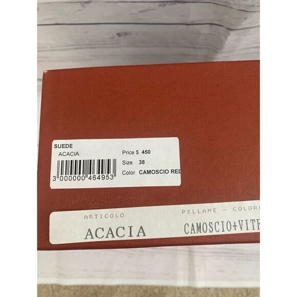 Women's Rue du Jour Orange Suede Slingback Wedge Heels Size 38 - Picture 9 of 10